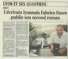 L'écrivain lyonnais Fabrice Faure publiz son second roman